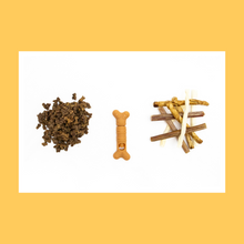 Load image into Gallery viewer, New! PUPPY PACK includes Hold-a-Chew, Collagen Twists, Bully Sticks, Training Bites & Training Tip Card