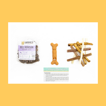 Load image into Gallery viewer, New! PUPPY PACK includes Hold-a-Chew, Collagen Twists, Bully Sticks, Training Bites &amp; Training Tip Card
